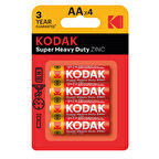 Kodak Çinko Karbon Kalem Pil Blister AA 4'lü 4 ADET