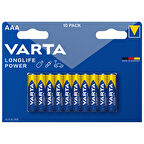 Varta Longlife Power AAA İnce Kalem Pil 10'lu Paket (Alkalin)