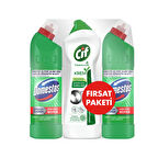 Domestos Çamaşır Suyu Dağ Esintisi 2 x 810G + Cif Krem 750 G