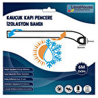 Leva House Kapı Pencere Bandı Kauçuk D Tipi 6 M