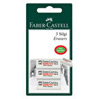 Faber Castell Plastik Silgi Beyaz Renk 3'Lü ( 7086/48 )