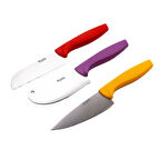 Pratik Mini Şef Asorti Bıçak 12 Cm 3 ADET