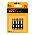Kodak Xtralife Alkalin İnce Pil Blister AAA 4'lü 3 ADET
