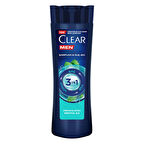 Clear Men 3 in 1 Şampuan & Duş Jeli Ferahlatıcı Mentol Etkisi Saç Yüz Vücut İçin 350 ml 3 ADET
