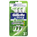 Gillette Blue3 Sensitive Kullan At Tıraş Bıçağı 3'lü 3 ADET