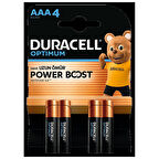 Duracell Optimum Powerboost AAA İnce Kalem Pil 4'lü 3 ADET