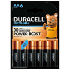 Duracell Optimum Powerboost AA Kalem Pil 6'lı 3 ADET