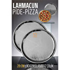 Lahmacun Pizza Pide Pişirme Tepsisi 28 CM 2 li SET