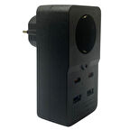 Isıya Dayanıklı Termal Akım Korumalı 1 Priz Girişli 2 USB Girişli 2 TYPE-C Girişli Pirz-Findit