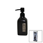 DİKDÖRTGEN SİYAH - DÜZ  SERAMİK SIVI SABUNLUK-Findit