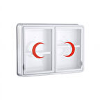 CAM 2 KAPAKLI ECZA DOLABI 35x49x10 cm-Findit