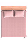 Maki Home Pamuklu Kırçıl Efektli Pembe 100x200+50x70 Polycotton Tek Kişilik Lastikli Çarşaf Seti