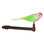 Renkli Yaylı Kuş Oyuncak Tünekli