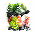 Plastik Bitki 10 Lu Paket (9 Cm)