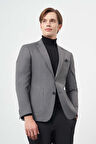 Füme Kazayağı Desen Bez Ayağı Mono Yaka Tam Astar Çift Yırtmaç 2 Düğme 6 Drop Slim Fit Classic Ceket 1002245106