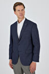 Koyu Lacivert Mono Yaka Bez Ayağı Tam Astar Esnek 4 Drop Comfort Fit Classic Ceket 1002250155