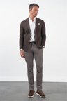 Kahverengi 6 Drop Slim Fit Pamuklu Ceket 1002260126