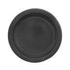 Tabak Plastik 22 Cm (25 Adet)  Siyah