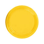 Tabak Plastik 22 Cm (25 Adet)  Sarı