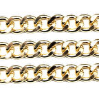 Alüminyum Çanta ve Takı Zinciri 10 MM (1 Metre)  Altın
