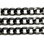 Alüminyum Çanta ve Takı Zinciri 10 MM (1 Metre)  Siyah
