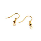 Çengelli Küpe Kancası 10 Çift (20 Adet)  Altın