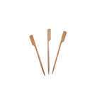 Özel Ahşap Yassı Saplı Çöp Şiş Çubuğu 12 CM (100 Adet)