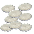 Epoksi Magnet  Yanı Gold Gümüş Varaklı 7 CM  (10  Adet)  Gümüş