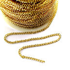 Kolye Takı Ve Aksesuar Zinciri Burgulu Lak Kaplama 4 MM (1 MT)  Gold