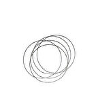 Tel Taç Çemberi 3 MM 18 CM (12 Adet)  Siyah