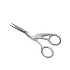 Metal  Makas Sade Süslenmemiş Kuğu Modeli Söz Nişan Makası   Gümüş