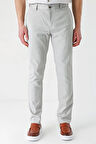 Açık Bej Gabardin Pamuklu Yan Cepli Comfort Fit Rahat Kesim Casual Pantolon 1003240113