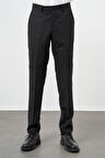 Siyah Düz Bez Ayağı Comfort Fit Classic Pantolon 1003240914