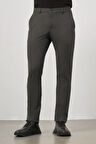 Koyu Antrasit Düz Gabardin Slim Fit Casual Pantolon 1003245105