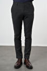 Siyah Düz Gabardin Slim Fit Casual Pantolon 1003245108