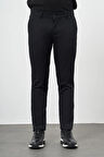 Siyah Düz Armürlü Slim Fit Casual Pantolon 1003245150