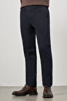 Koyu Lacivert Düz Gabardin Comfort Fit Casual Pantolon 1003245155