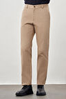 Koyu Bej Düz Armürlü Pamuklu Yan Cep Comfort Fit Casual Pantolon 1003245169