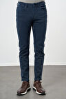 Koyu Lacivert Düz Gabardin Pamuklu 5 Cep Slim Fit Casual Pantolon 1003245318