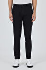Siyah Armürlü Yan Cep Düz Paça Slim Fit Pamuklu Casual Chino Pantolon 1003250120