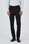Siyah Gabardin Yan Cep Düz Paça Comfort Fit Pamuklu Casual Chino Pantolon 1003250121