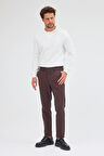 Sütlü Kahverengi Yan Cep Düz Paça Pamuklu Slim Fit Chino Casual Pantolon 1003255155