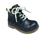 OrtopedikAL 1005 Erkek Çocuk Bot Lacivert Süet Bağcıklı Fermuarlı % 100 Deri Anatomik