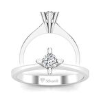 0,13 Karat Pırlanta Tektaş Yüzük