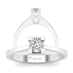 0.50 Karat F Renk Uluslararası Sertifikalı Pırlanta Tektaş Yüzük