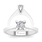 0,40 Karat F Renk Uluslararası Sertifikalı Pırlanta Tektaş Yüzük