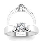 0,50 Karat G Renk Uluslararası Sertifikalı Pırlanta Tektaş Yüzük