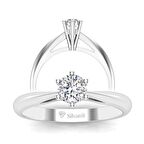 0,30 Karat E Renk Uluslararası Sertifikalı Pırlanta Tektaş Yüzük