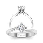 0.40 Karat G Renk Uluslararası Sertifikalı Pırlanta Tektaş Yüzük