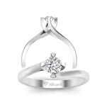 0,30 Karat F Renk Uluslararası Sertifikalı Pırlanta Tektaş Yüzük